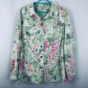 Allison Daley plus size 22W Jacket Green